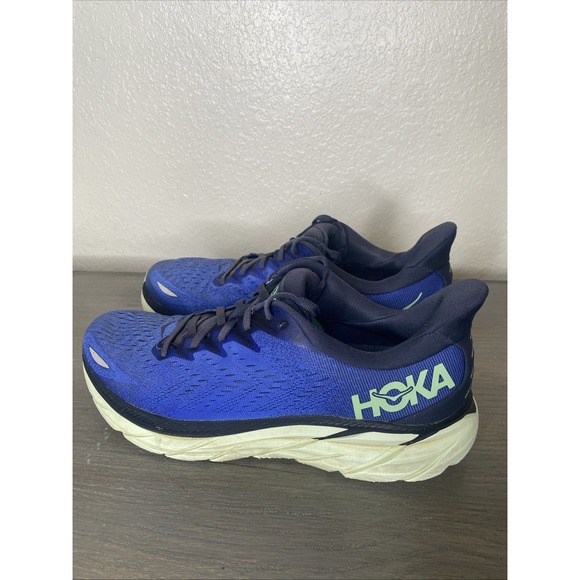 Hoka One Clifton Sneakers Mens Size 11D Running‎ Shoes Blue/White 1119393